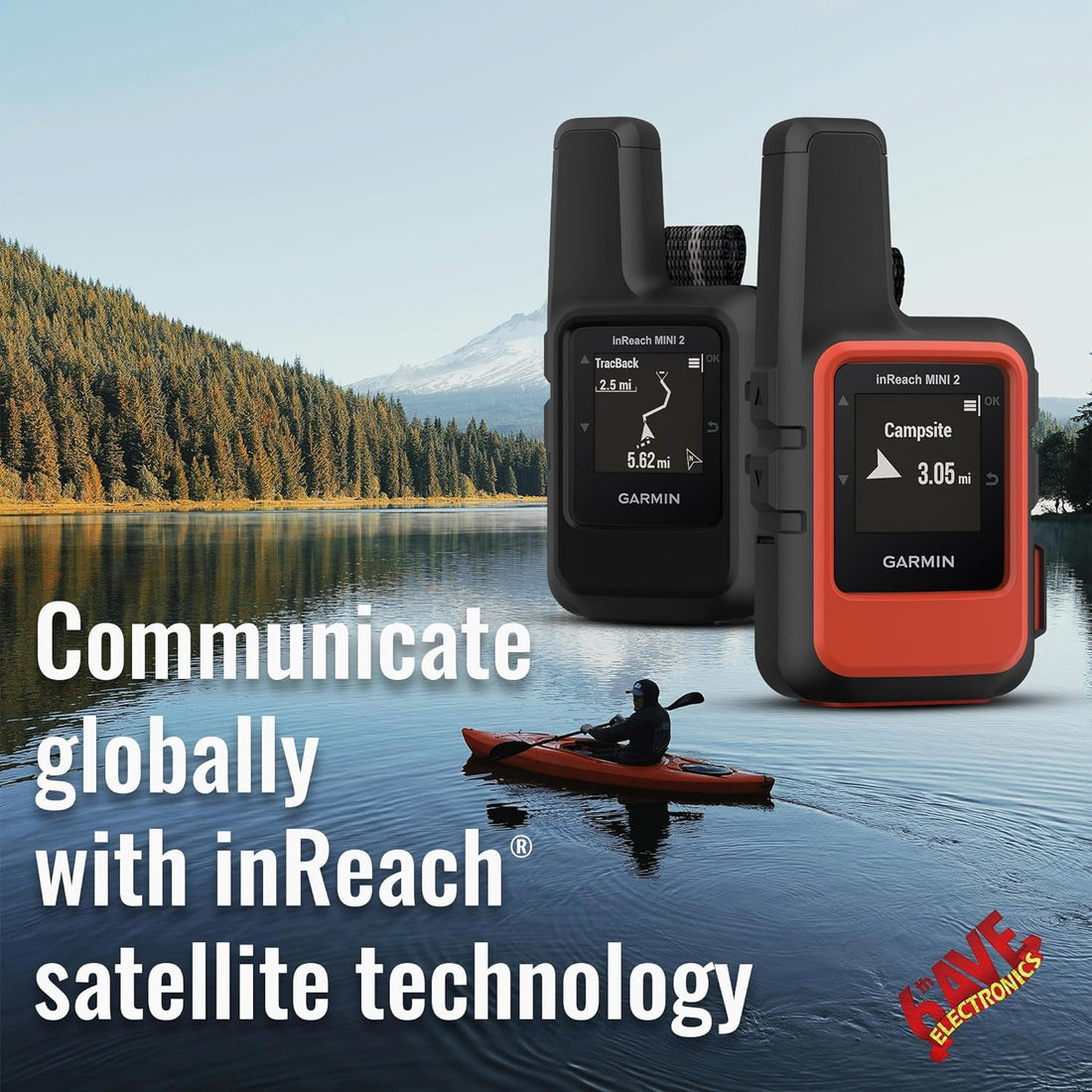 Garmin Inreach Mini 2 Satellite Communicator (Flame Red) Bundle | for Off-Grid Messaging, SOS & Location Sharing | Lightweight Compact Rugged Design | Portable GPS Handheld for Hiking + More