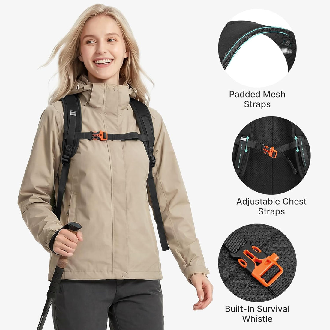 10L Small Backpack for Women Men | Mini Lightweight Hiking Travel Casual Daypack, Water Repellent Fabric, Fits 11" Tablet, Black