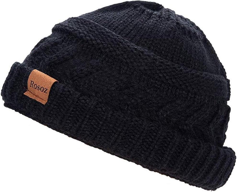 1&2 Packs Ponytail Beanie for Women,Winter Warm Beanie Tail Soft Stretch Cable Knit Messy High Bun Hat