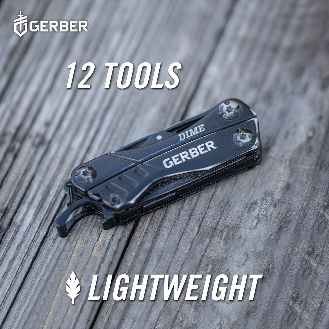 Dime 12-In-1 Mini Multitool Pliers, Pocket Knife,Bottle Opener,Black