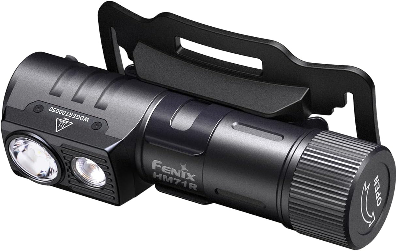 HM71R Headlamp, 2700 Lumen Super Bright USB-C Rechargeable Spot Light Flood Light L-Shape 90 Degree Right Angle Flashlight Industrial Grade with Lumentac Organizer