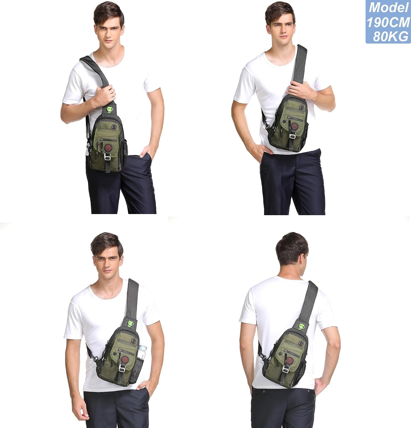 Sling Bag Chest Shoulder Backpack Crossbody Bags for Tablet Laptop Outdoor Hiking Men Women