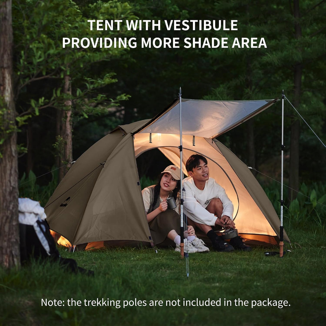 Cloud River 2 Person 3 Person Backpacking Tent, Waterproof 2 Person 3 Person Tents for Camping, Double Layer Camping Tent