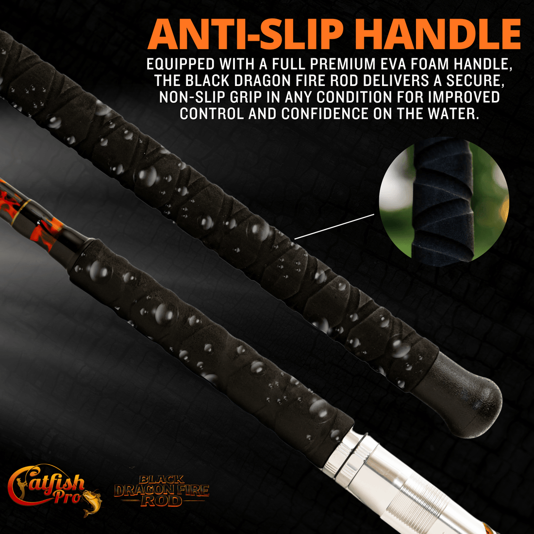Black Dragon Fire Spinning Glow Rod