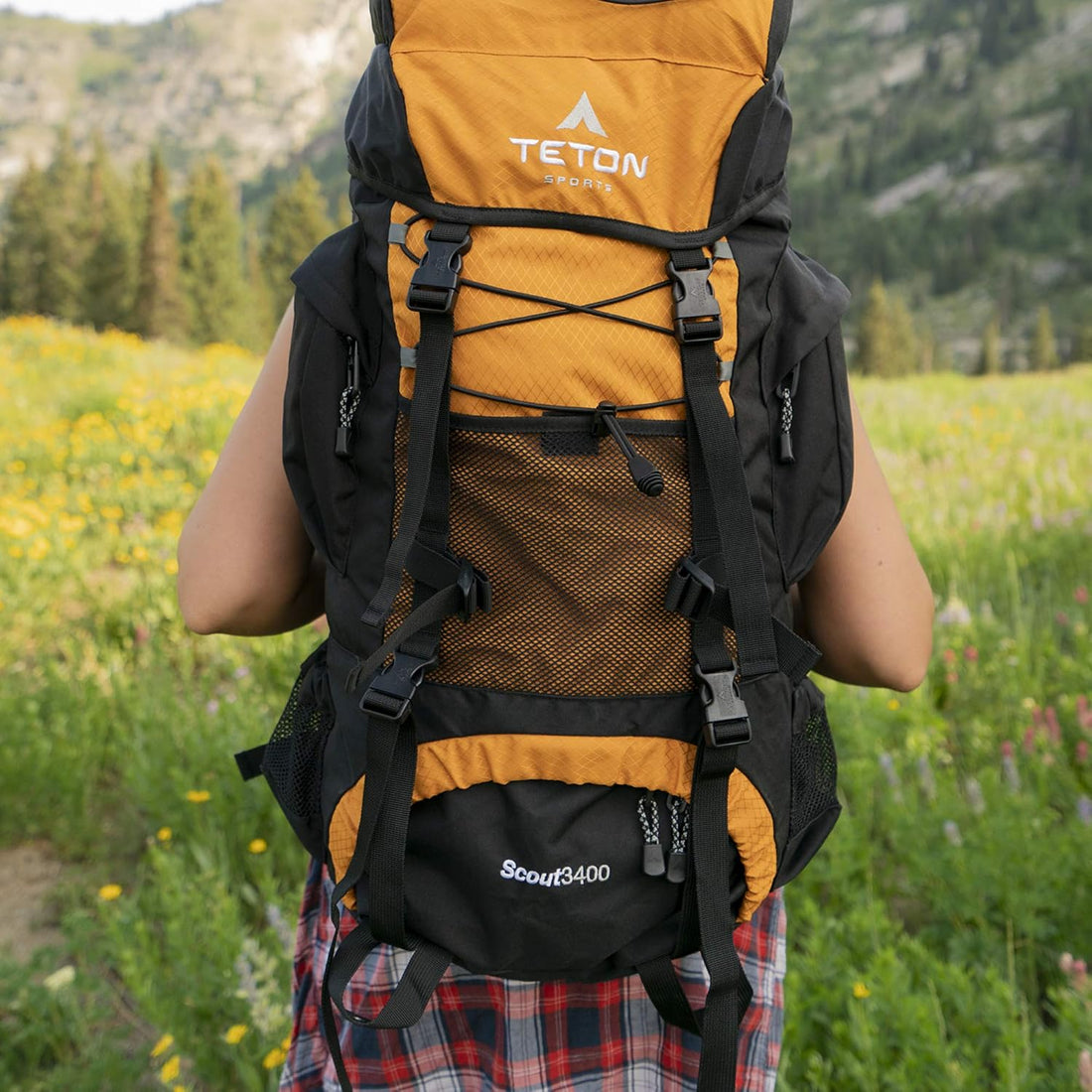 TETON 55L Scout Internal Frame Backpack for Hiking, Camping, Backpacking, Rain Cover Included