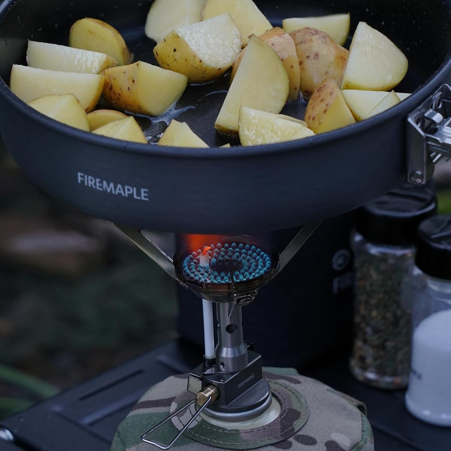 Greenpeak 1 Camping Stove with Piezo Ignition Portable Gas Stove | Fast Boiling, Fuel Efficient Design, Ultralight, Built-In Piezo Igniter, Micro Windshield, EN417 Valve, Durability, 85G (3Oz)