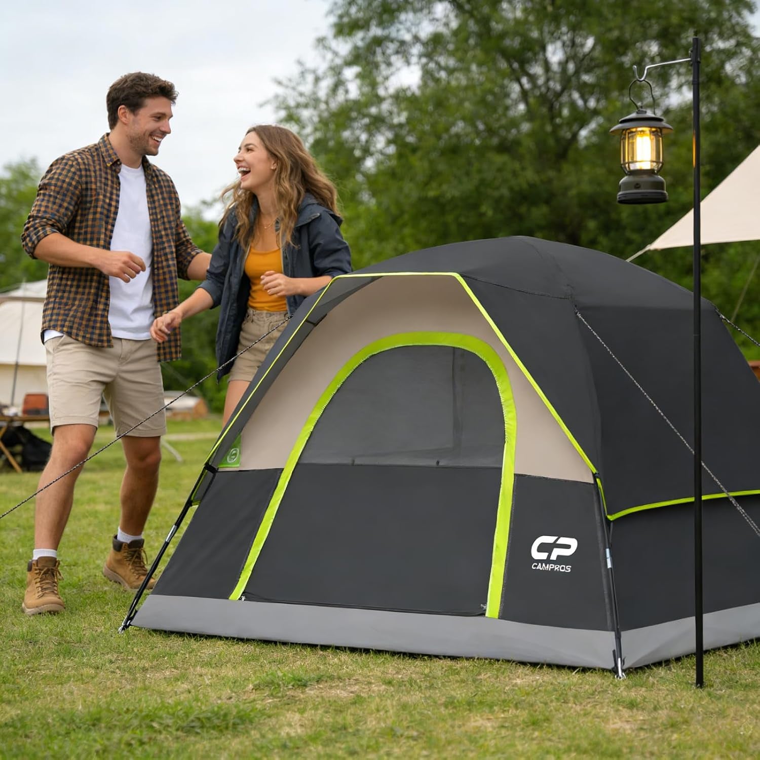 Tents for Camping 2/4/6 Person, Waterproof Windproof Dome Tent | Camping Tents with Rainfly Easy Setup in 5 Mins, Portable Tents with Mesh Window & Carry Bag for Outdoor Camping Backyard