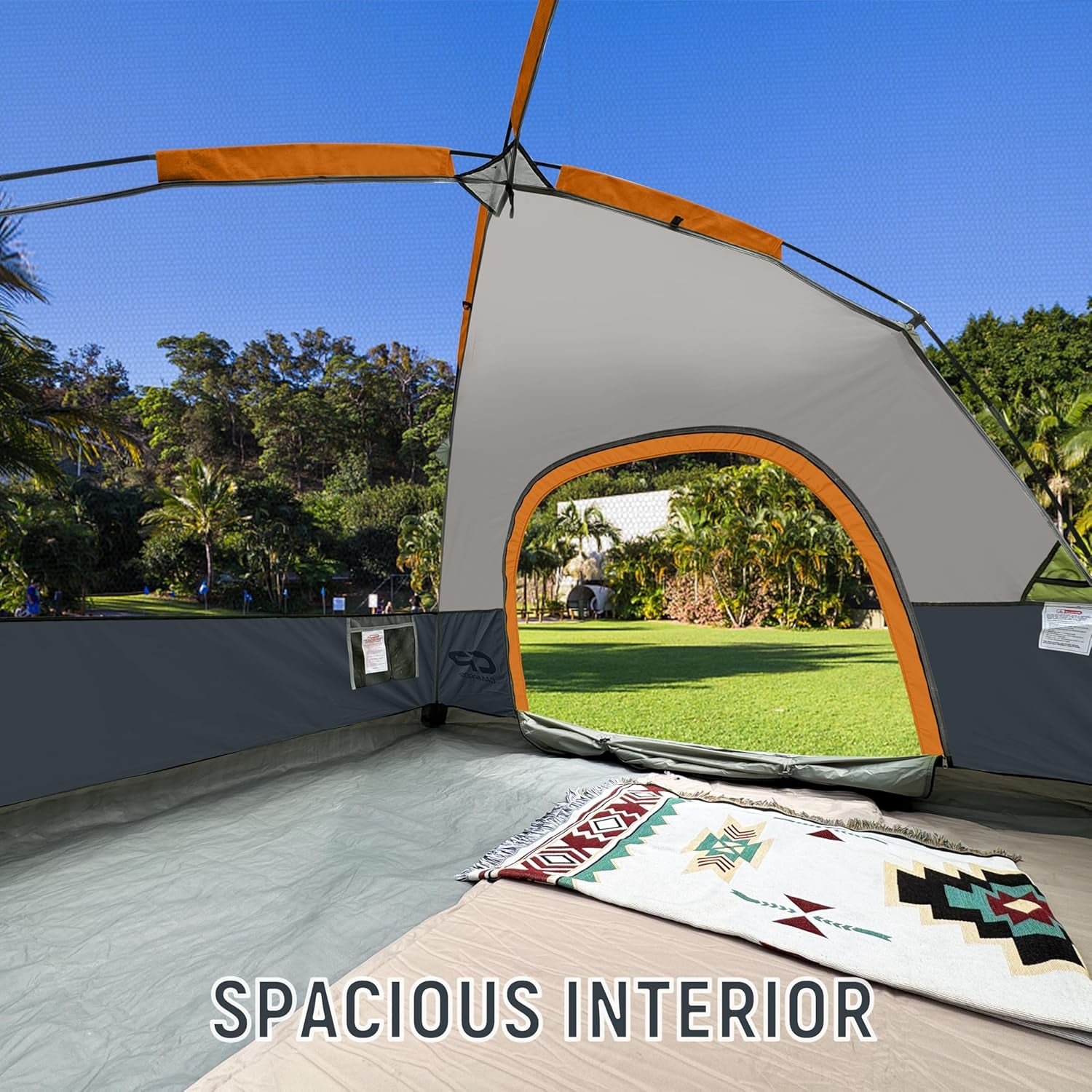 Tents for Camping 2/4/6 Person, Waterproof Windproof Dome Tent | Camping Tents with Rainfly Easy Setup in 5 Mins, Portable Tents with Mesh Window & Carry Bag for Outdoor Camping Backyard