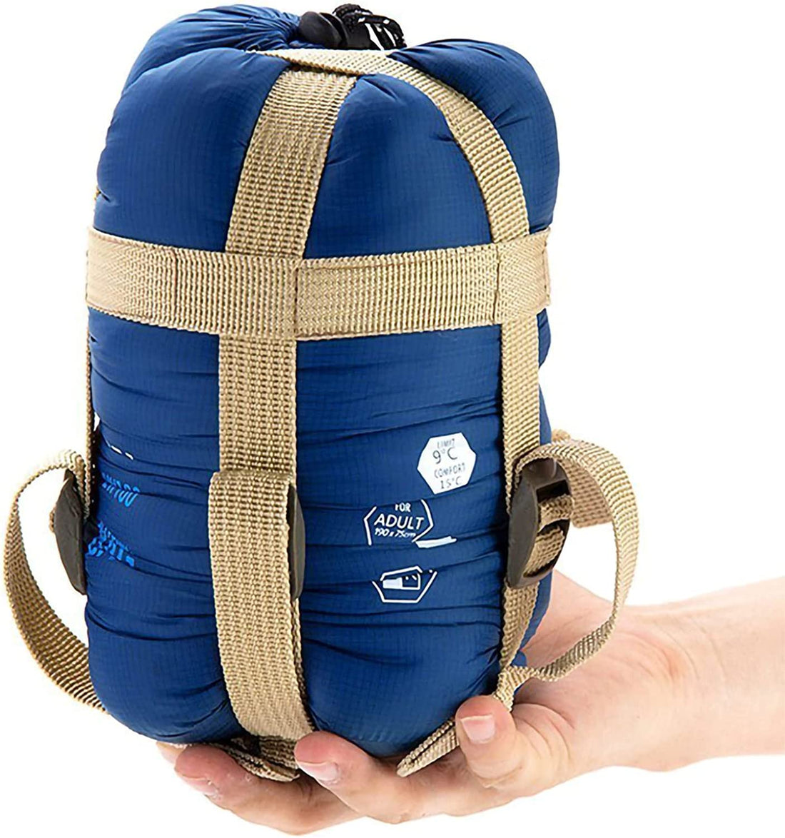 Warm Weather Sleeping Bag - Portable, Waterproof, Compact Lightweight, Comfort with Compression Sack - Great for Outdoor Camping, Backpacking & Hiking-83 L X 30" W Fits Adults