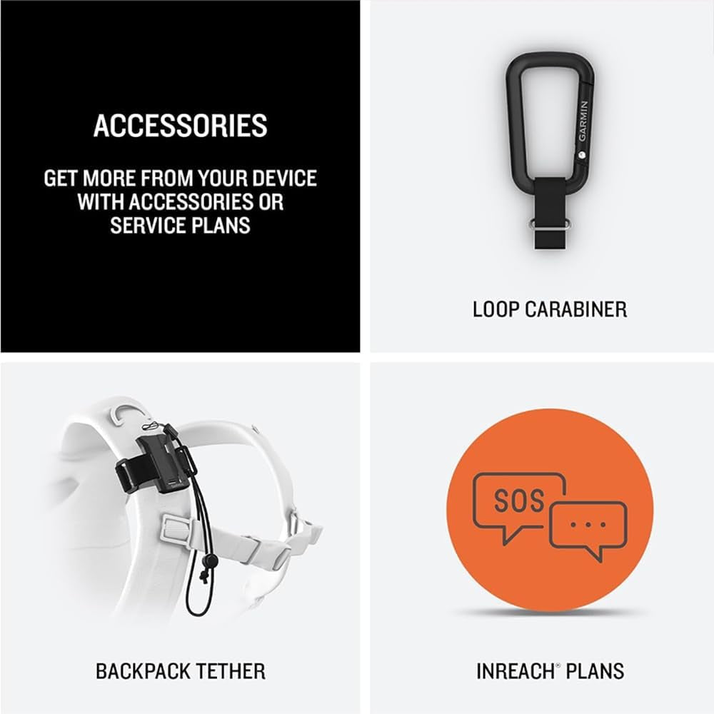 Garmin Inreach Mini 3, Rugged Compact Global Satellite Communicator with Color Touchscreen, Two-Way Texting, Emergency SOS Messaging - Bundle W/Deco Essentials Lanyard, Strap & LED Lantern