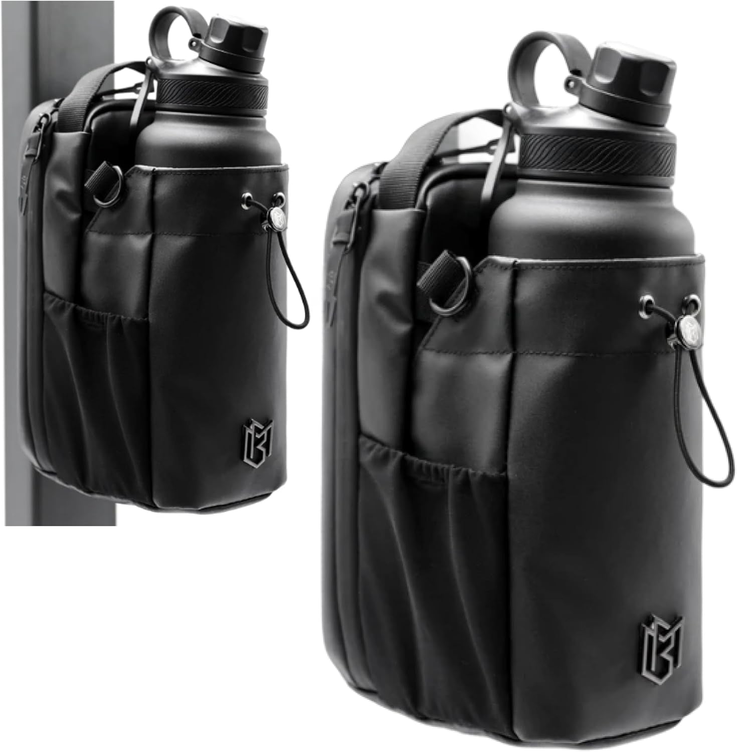 Magnetic Bottle Bag Sling Bag for Men and Women | Gym Bag for Gym, Travel, Work, and Sports | Keep Your Items off the Dirty Gym Floor with Magnetic Attachment (Black)