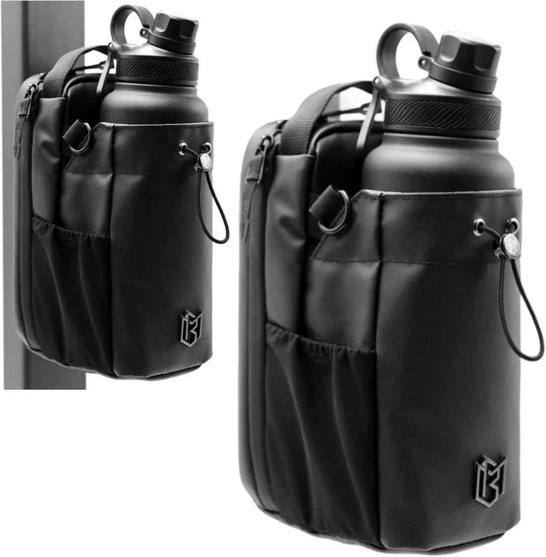Magnetic Bottle Bag Sling Bag for Men and Women | Gym Bag for Gym, Travel, Work, and Sports | Keep Your Items off the Dirty Gym Floor with Magnetic Attachment (Black)