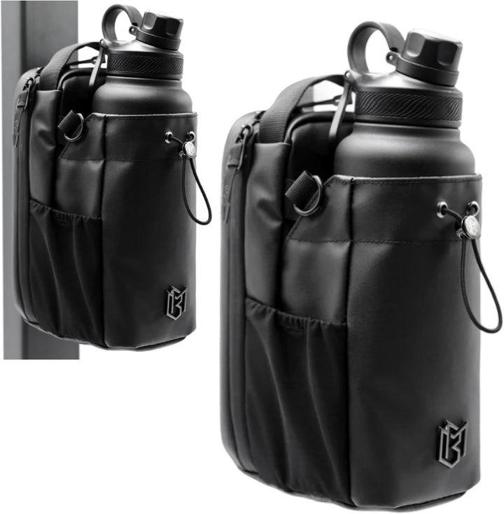 Magnetic Bottle Bag Sling Bag for Men and Women | Gym Bag for Gym, Travel, Work, and Sports | Keep Your Items off the Dirty Gym Floor with Magnetic Attachment (Black)