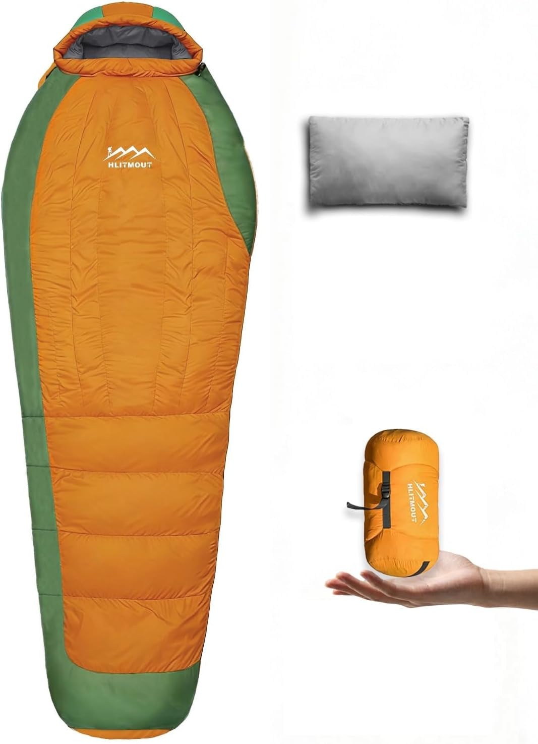 Down Sleeping Bag with Pillow,Ultralight and Compact | 0°F 20°F 32°F Regular and XL Sleeping Bag for Adults,Teens Backpacking,Camping and Hiking Outdoor