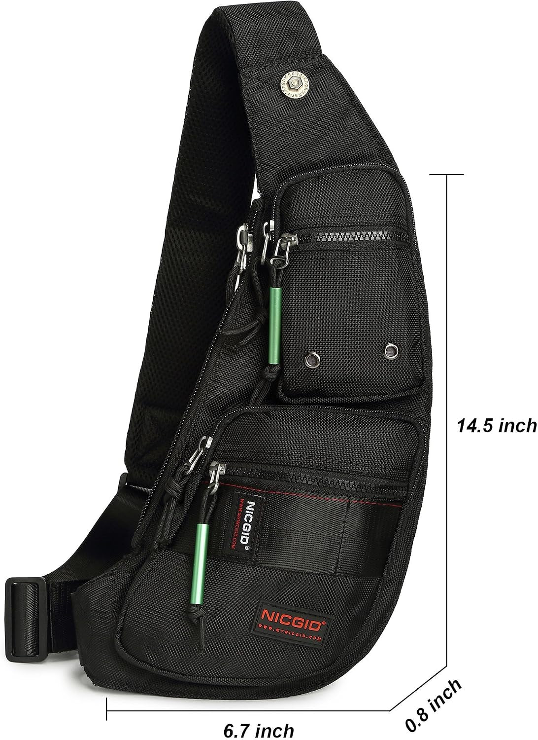 Sling Bag Chest Shoulder Backpack Crossbody Daypack for Men Women | Travel Outdoor Hiking Concealed Carry Fishing Fanny Tool Small Casual