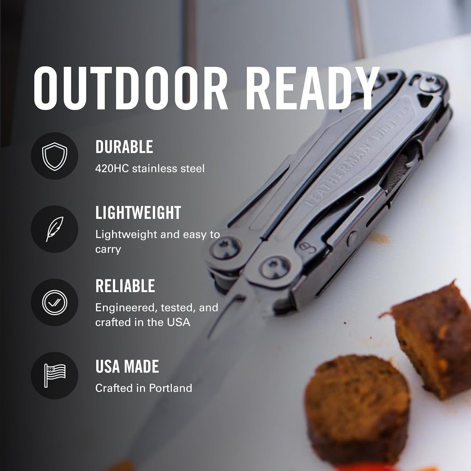 LEATHERMAN Wingman Multi-Tool, Spring-Action Pliers and Scissors, Stainless | One-Hand Opening Blade, Spring-Action Pliers & Scissors, Affordable Full-Featured EDC, 25-Year Guarantee