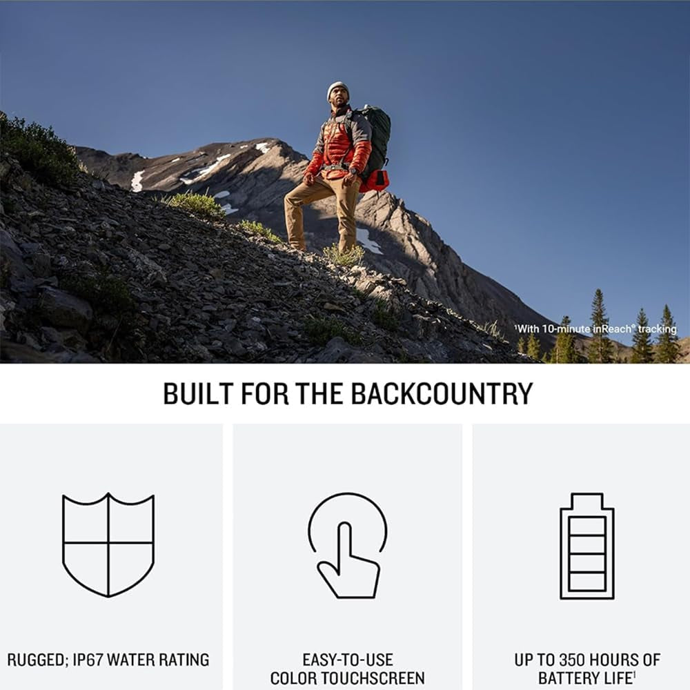 Garmin Inreach Mini 3, Rugged Compact Global Satellite Communicator with Color Touchscreen, Two-Way Texting, Emergency SOS Messaging - Bundle W/Deco Essentials Lanyard, Strap & LED Lantern