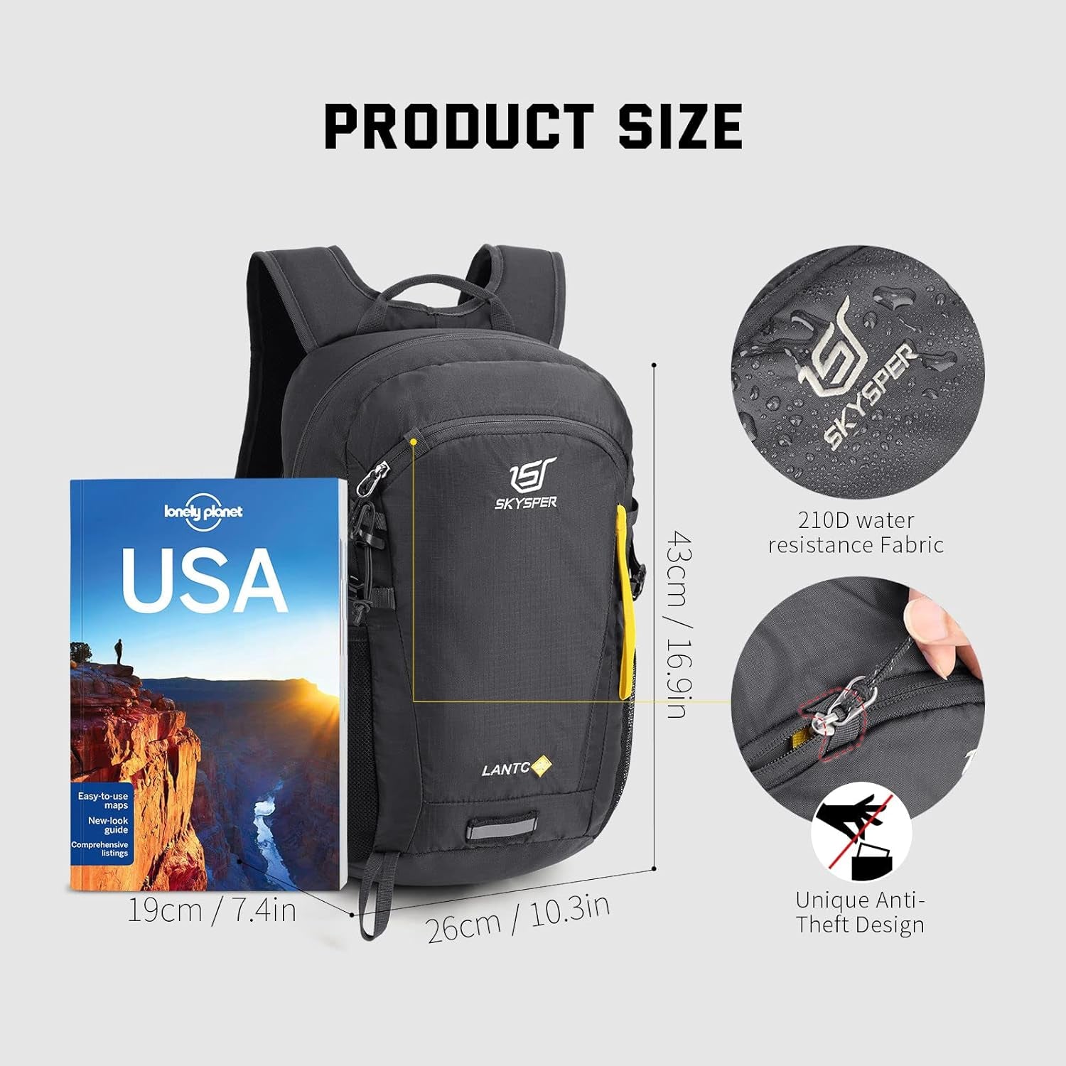 Small Hiking Backpack, 20L Lightweight Travel Backpacks Hiking Daypack Rucksack Women Men for Trekking Backpacking Outdoor Sports