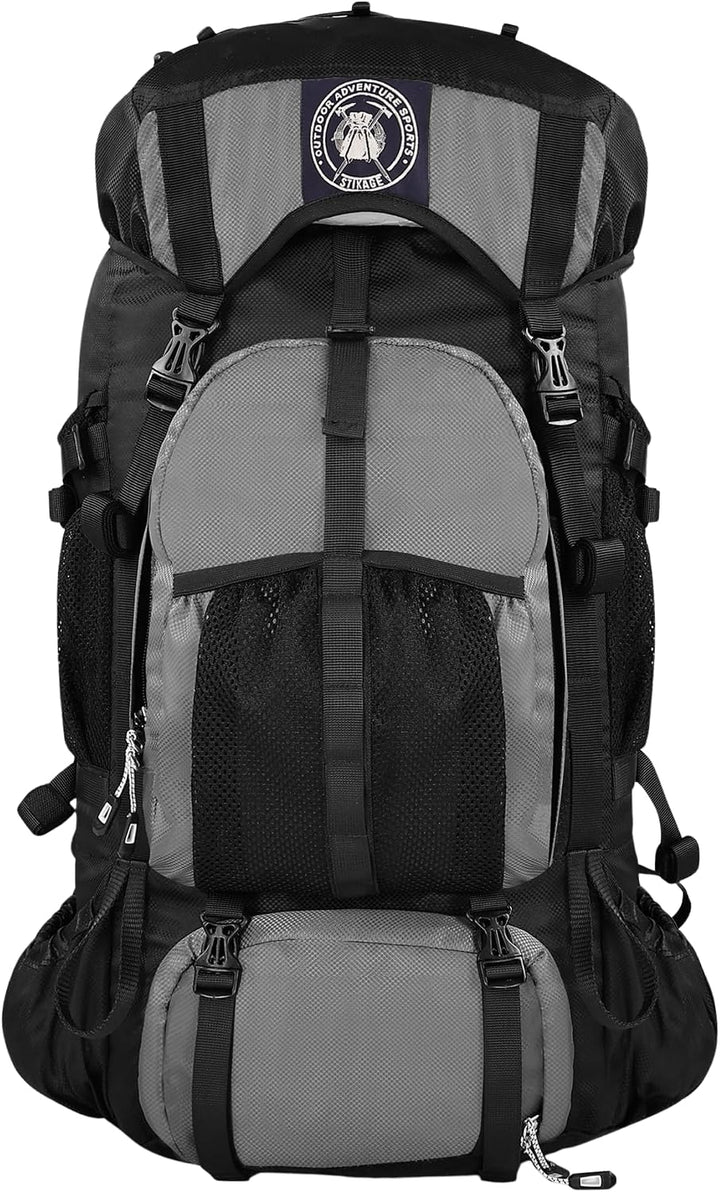 Expedition 58L Internal Frame Hiking Backpack for Men and Women – Lightweight Waterproof Trekking & Camping Backpack with Rain Cover – Adjustable Back Length, Hydration Bladder Compatible