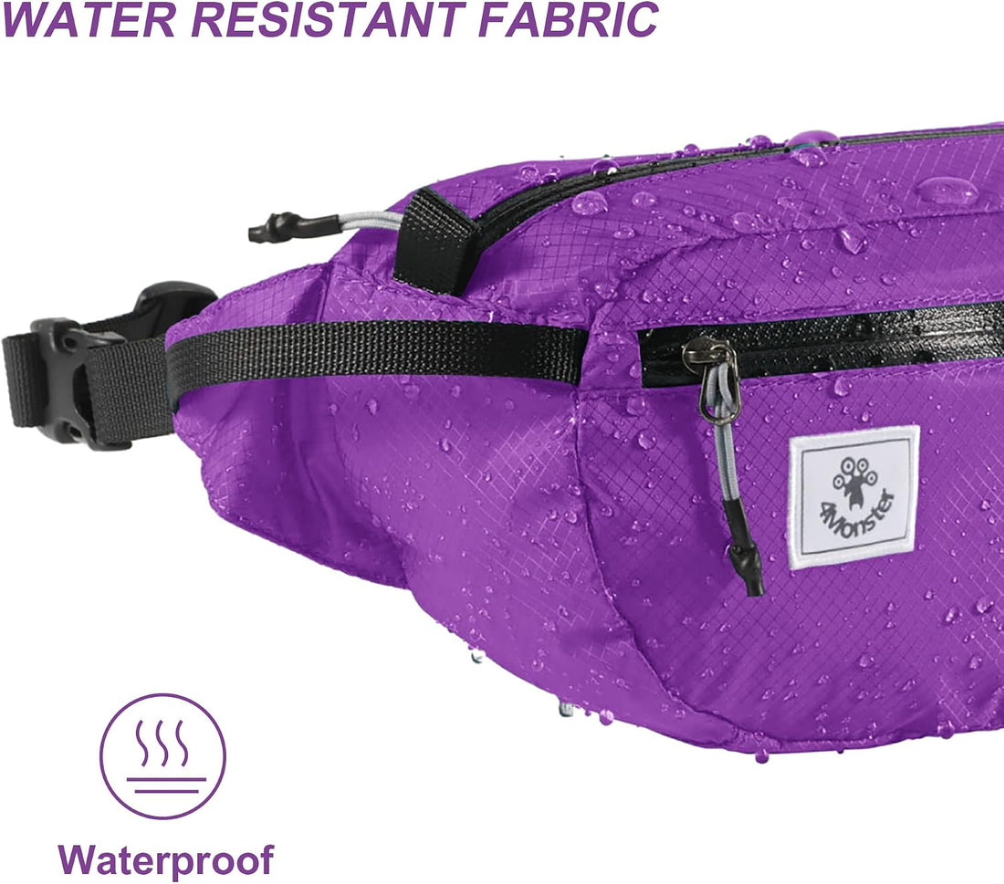 Hiking Waist Packs Portable,Water Resistant Fanny Bag with Adjustable Strap,Lightweight Crossbody Chest Bag Slim Bag