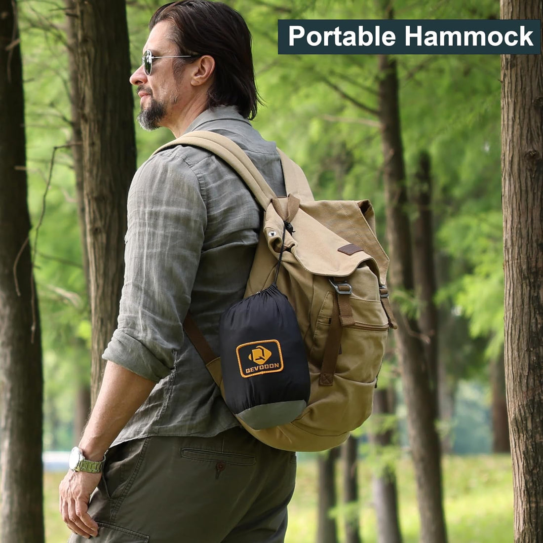 Camping Hammock with Net,Portable Lightweight Double Hammocks with Tree Straps and Solid D-Shape Hanging Hooks,Parachute Nylon Hammock for Backpacking Beach Backyard Patio Hiking