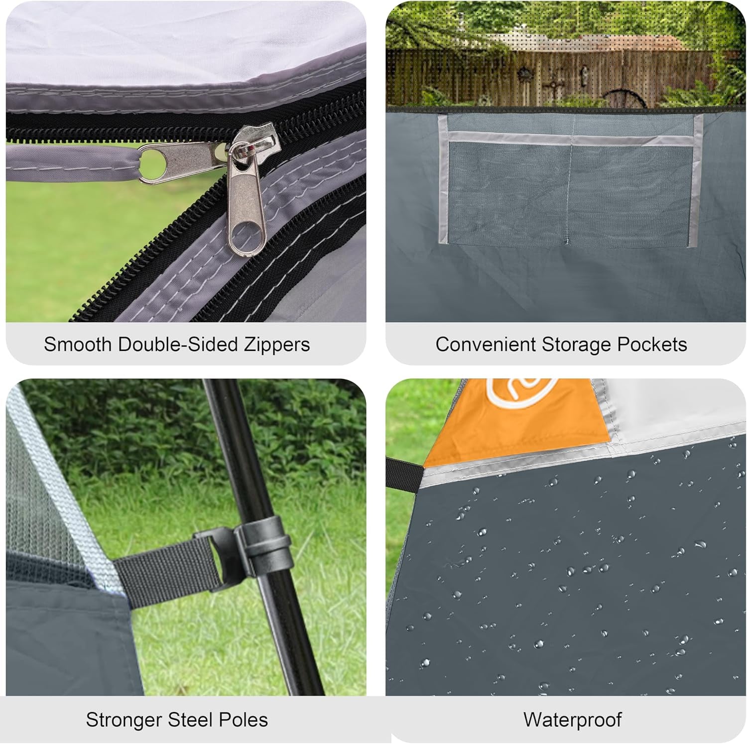 Tents for Camping 2/4/6 Person, Waterproof Windproof Dome Tent | Camping Tents with Rainfly Easy Setup in 5 Mins, Portable Tents with Mesh Window & Carry Bag for Outdoor Camping Backyard