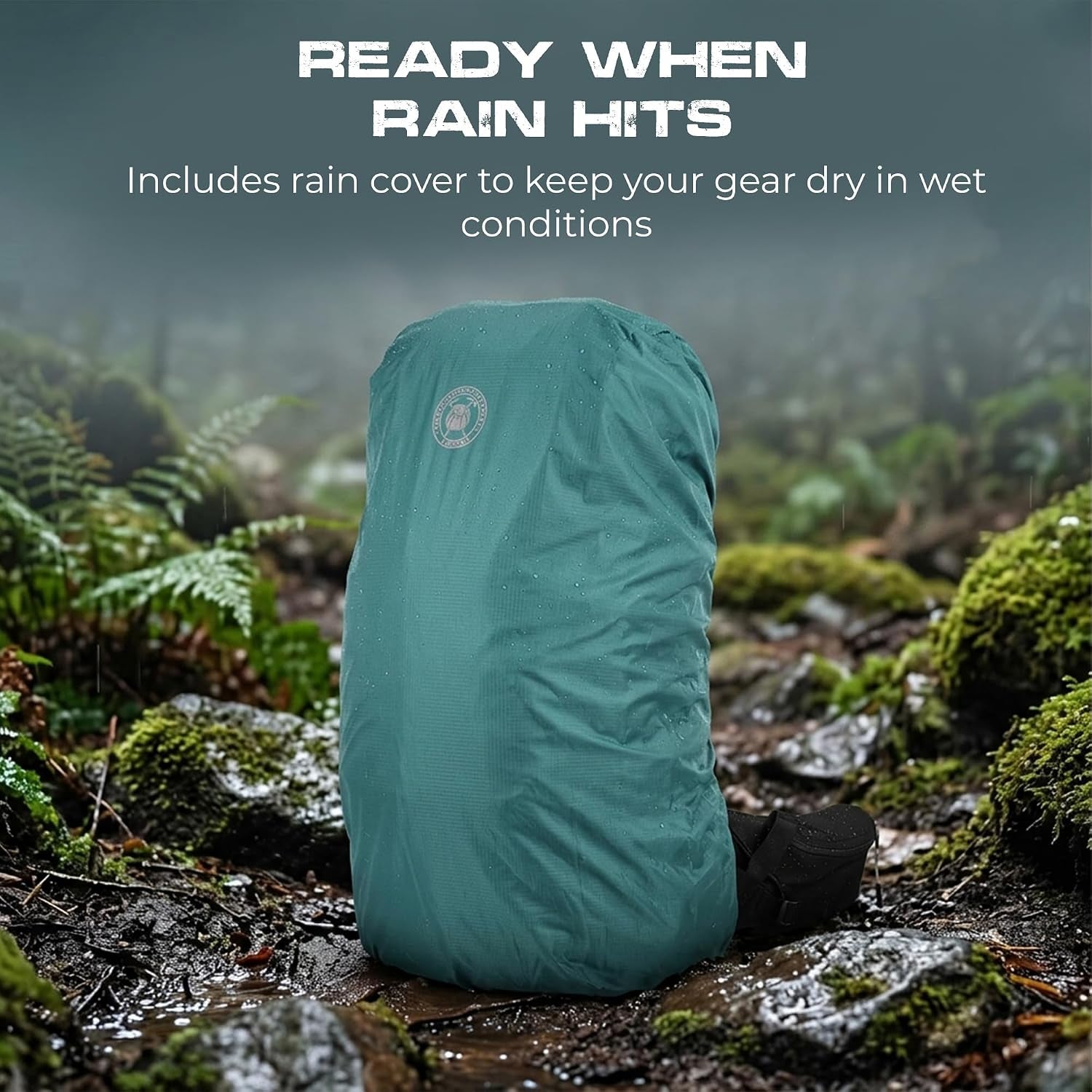 Supersonik 72L Internal Frame Hiking Backpack for Men and Women – Lightweight Waterproof Trekking & Camping Backpack with Rain Cover – Adjustable Back Length, Hydration Bladder Compatible