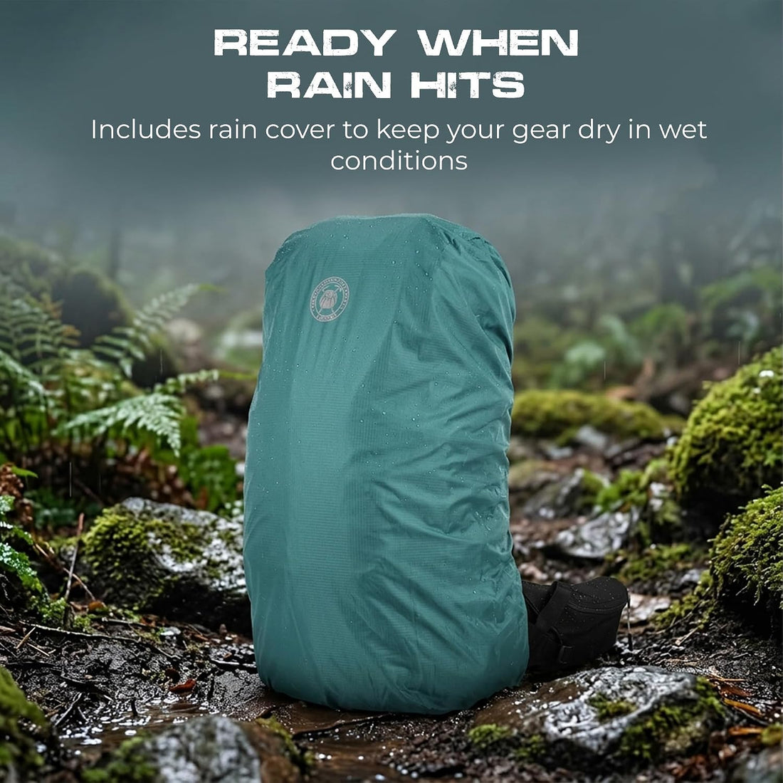 Supersonik 72L Internal Frame Hiking Backpack for Men and Women – Lightweight Waterproof Trekking & Camping Backpack with Rain Cover – Adjustable Back Length, Hydration Bladder Compatible