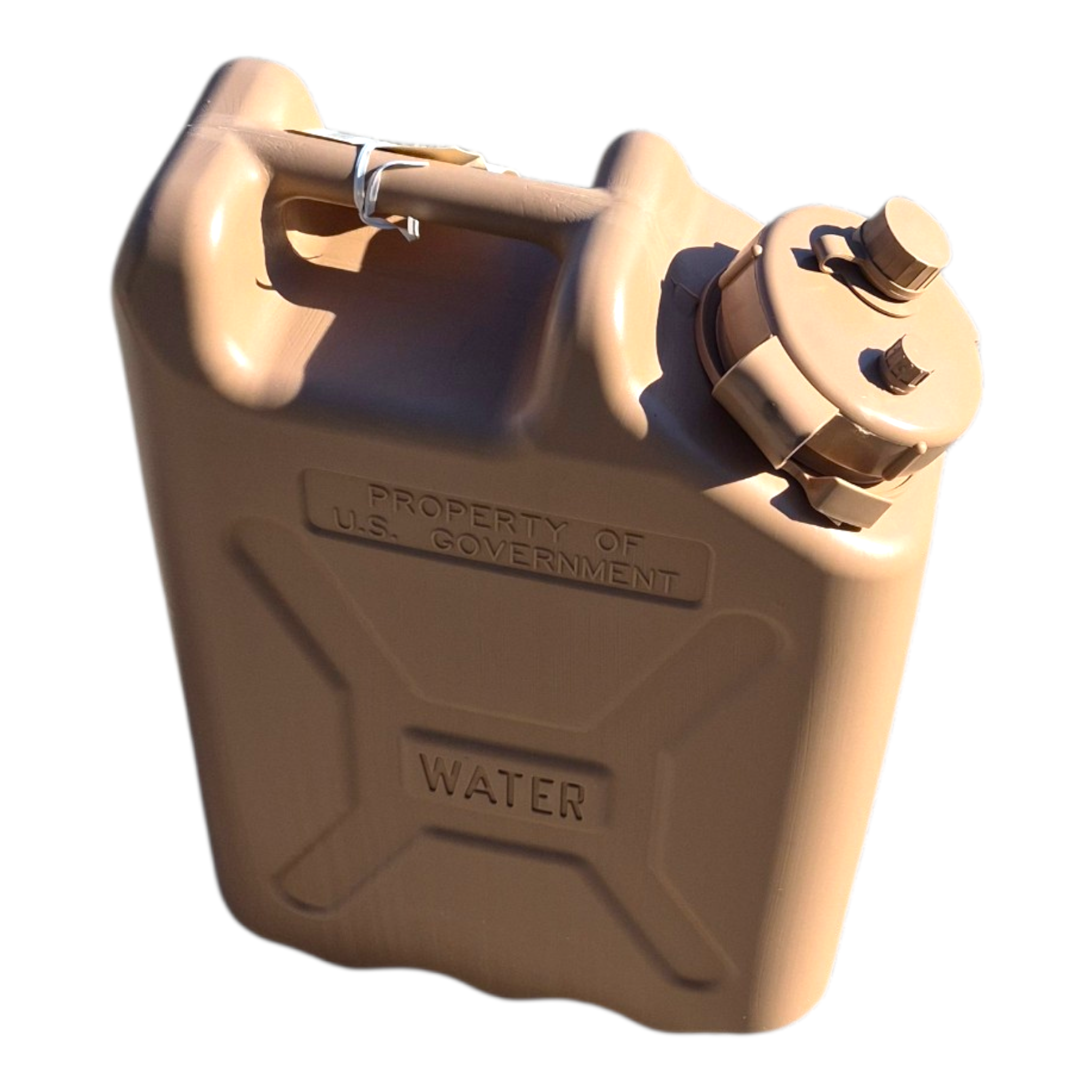 USGI 5 Gallon Water Jug Tan, military water can/jug plastic